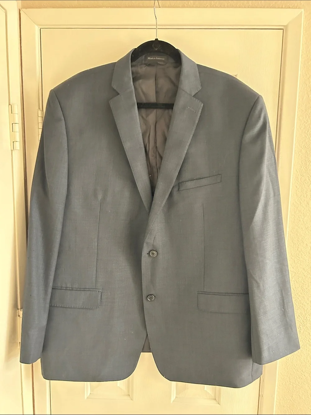 Joseph Abboud 48R Charcoal Gray 100% Wool Sport Coat Blazer Two Button